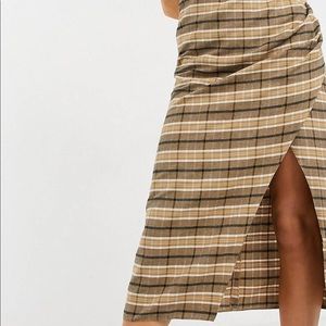 Brand new ASOS wrap midi skirt plaid